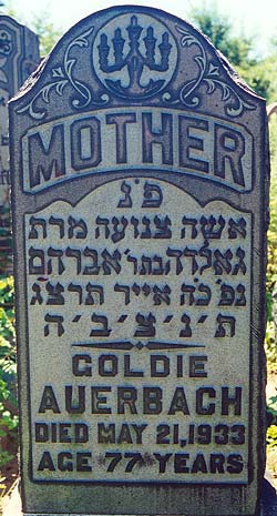 Goldie Auerbach's headstone