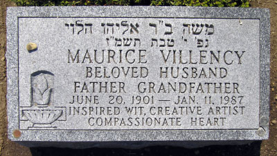 Maurice Villency's footstone