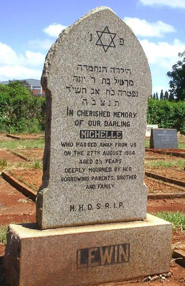 Michelle Lewin's headstone