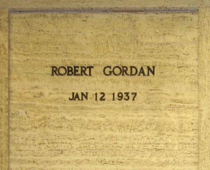 Robert Gordan's cryptstone