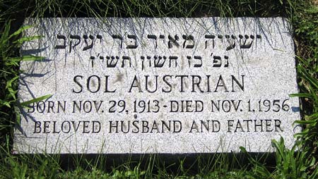 Sol Austrian's footstone