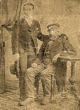 Nathan Gordon with one of his sons (in Mitau, Latvia)