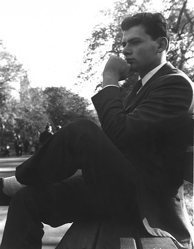 Peter Katz as a pensive young man