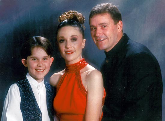 Calvin Maserow with mother Tammy and step-father Ian Rose