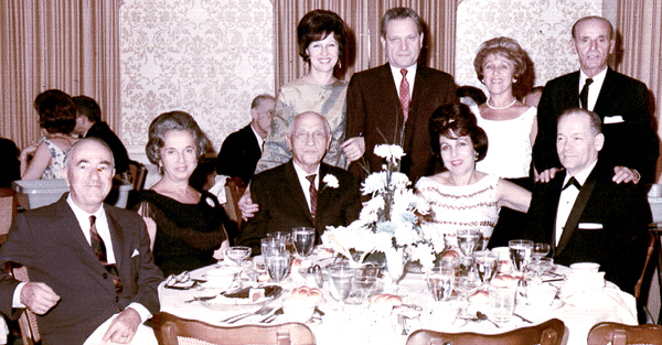 Jacob Urback with his daughters and their husbands.