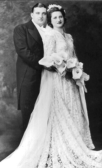 Joe & Cecil Steinberg's wedding photo (1942)