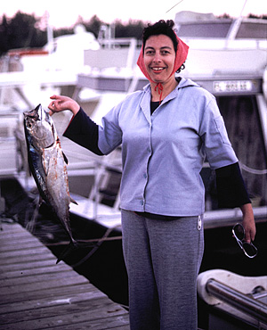 Judy Liebeskind and her bonita (Florida, 1973)