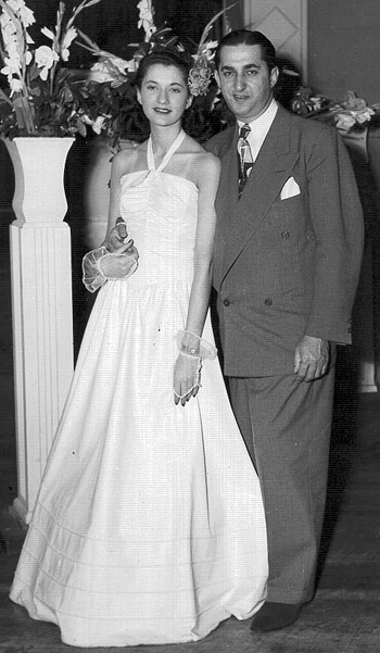 Myrna Auerbach with father Irving
