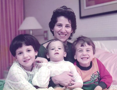 Phillis with Amy, Dana, and Brian (abt. 1984)