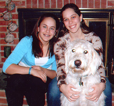 Rachel & Julie Ehrlich with Chester (December 2005)